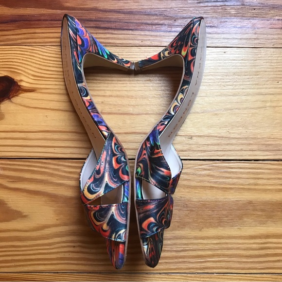 Sacha London Mulit-Colored Mules Heels, EUC, 8 - Picture 4 of 12